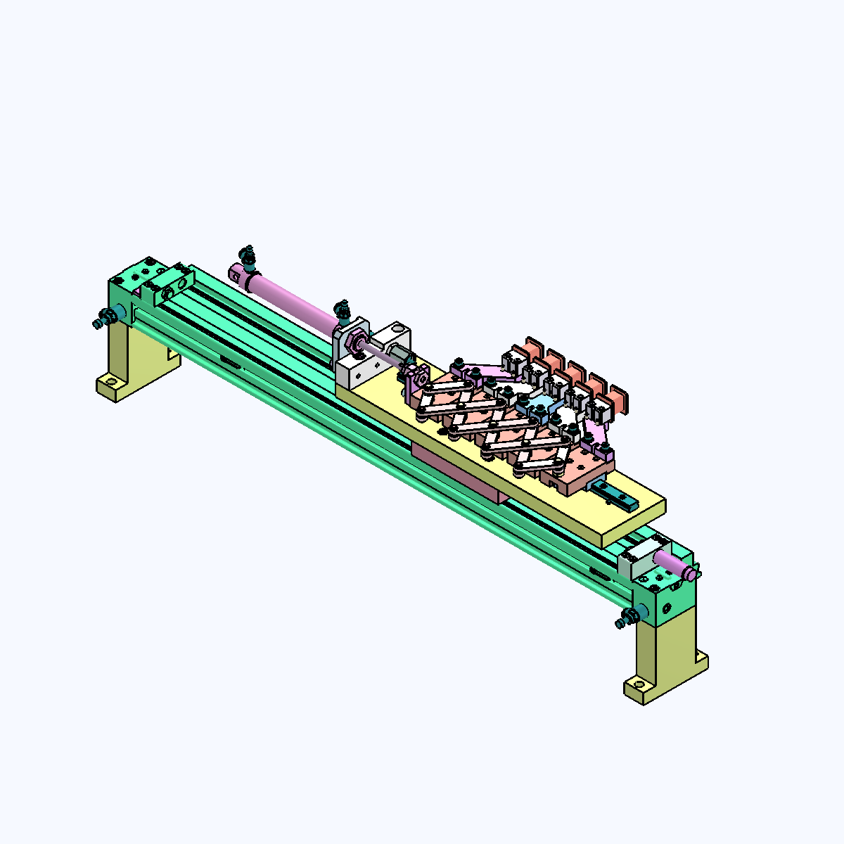 Multi-station indexing mechanism alternate drawing